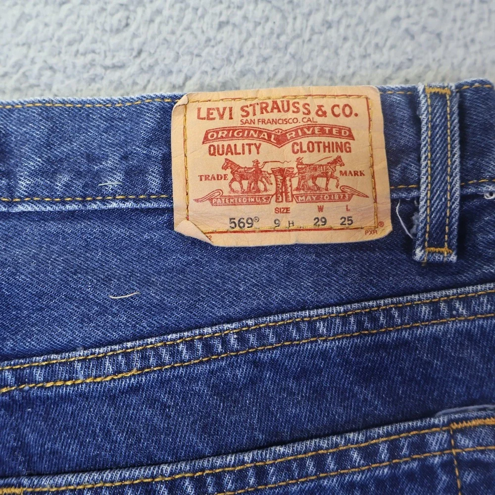 Levis‎ 569 Loose Straight Jeans Boys 9 Husky W29 L25 Blue Denim 100% Cotton